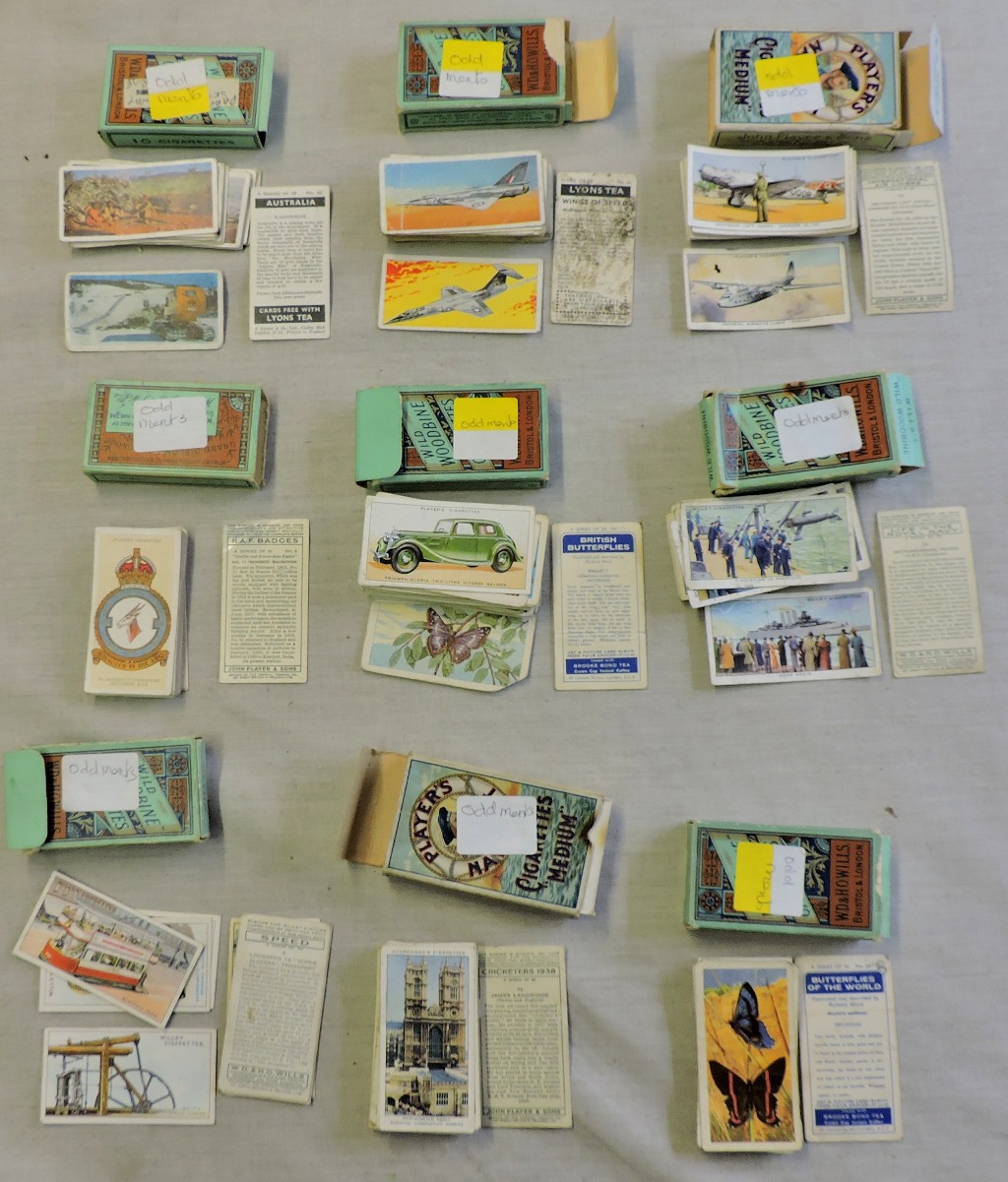 Various in 9 Cigarette Packets marked 'odds', mixed some earlier.