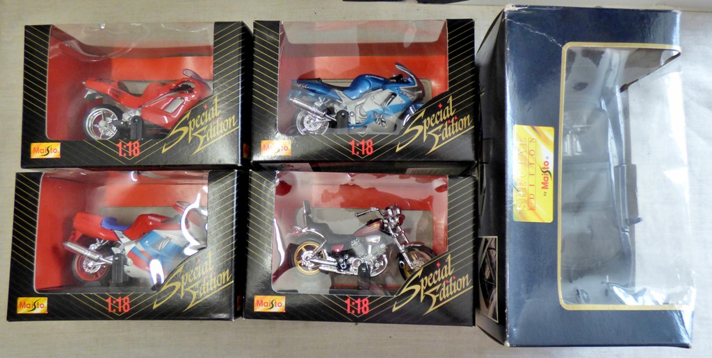 (10) cars-(4) Maisto Motor Bikes boxed in mint condition-(4) Burago Die Cast Cars in mint - Image 2 of 3