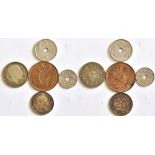 Greece 1912 5 Lepta, KM 62, EF and 1912 20 Lepta, KM 64, UNC - Nice examples, Ireland 1928 Penny,
