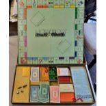 Monopoly - a vintage original set, boxed and as new or little use. Scarce, includes board