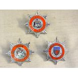 Devon Service Cap Badges (3) including: Devon County Fire Service, Devon Fire Brigade and Devon Fire