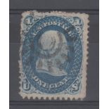 USA 1861 1c blue S.G. 60b FU