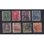 U.S.A. 1902-1908 definitive's S.G. 306-308 used, S.G. 310 used, S.G. 312-313 used, S.G. 315-316