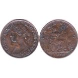 Great Britain 1873 Farthing, VF, S3958