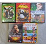 DVD's-Doctor Who-Kung Fu-Panda-Atonement-War of the Worlds-Marigold Hotel