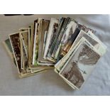Tin of old post cards-full- in good condition