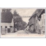 Herts Barley - the Fox and Hounds - fine view, the Hunt Aloft across the street. Good street view