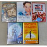 DVD's Sunshine on Leigh-Corpse bride-High School Musical 3-Miss Potter-Romeo and Juliet