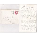 Great Britain, 1908 (Egypt) Letter London to J.R Gibson P.O Box 522 Cairo , Ex Gibson