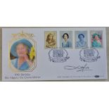 Great Britain - 1990 2nd August Queen Mother Benham FDC Signed Lichfield. Printed address.