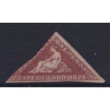 Cape of Good Hope 1855-63 Penny brick-red, fine used, good to close margins. S.G. 5 Cat £900