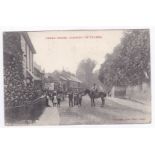 Surrey Sunbury-On-Thames 1905 used card - Green Street activity including horses. Pub: J. Newmans