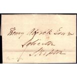 Great Britain - Yorkshire - 1826 EL Skipton, XX 41 x 4½ in Black, very late usage for this mark.