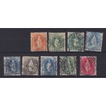 Switzerland 1882-1903 definitive's S.G. 145B-152B fine used, cat value £97