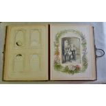 Photograph Album-A large leather - bound album fastened with a brass catch, there is an