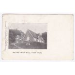 Norfolk 1904 North Creak - The old School House - used Fakenham squared circle. Small edge tear at