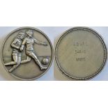 W.S. & R.C. Women's Football Large winners pewter 68mm, engraved, an early Women's Football Medal.