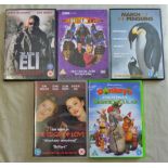 DVD's-The Book of EL1,Doctor Who, March of the Penguins, The Edge of Love, Donkey Christmas.