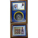 (2) Framed photo of stamps 40 year of hits-A strictly limited edition of frame record (summer