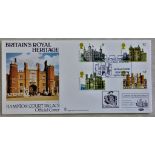 FDC - Great Britain (1st March 1978) Historic Buildings Royal Heritage Spec h/s. Benham Official