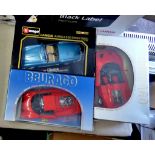 Burago Cars(3)-Lancia Aurelia B24 Spider 1955 code 3010-Ferrari F50 1995 code 3352-Ferrari F50
