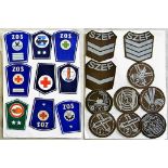 Polish 1950's Civil Defence and Military Arm Patches (19) including: Medical, Fire Service, Infantry