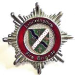 Lincolnshire Fire Brigade Obsolete cap badge