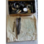 Tin of Watch repair tools-early 1900's very interesting lot - good condition