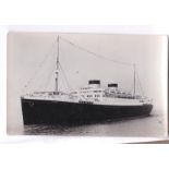 Maritime real photo postcard of "Lady Drake" passenger ship built in 1928 and sunk by u-106 on 5/5/