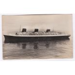 Shipping WWI Ocean Liners - RP Postcards, several used as Troop Ships (6)