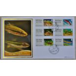 Great Britain 2013 (20Sep) Benham FDC with Fishes 1st Class Stamps and Special h/s. Nice modern