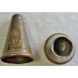 British WWII Trench Art Candle holder and extinguisher made from two AA Cannon Shell transport