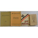 German WWII Arbeitsfront Booklets (4) including: 1941 Kalender Des Deutschen Metall Arbiters,