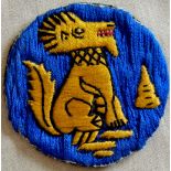 British WWII Chindits Sleeve Patch, a clean original example.