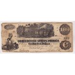 Confederate Treasury Note 1862 One Dollars, Richmond, "two Cents per day" interest, straight steam