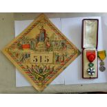 French WWI Legion De Honour (France's Highest Decoration) with a Medaille Militaire and French