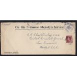 Great Britain/Autograph 1937 (27 Jan) Foreign Office, O.H.M.S. Front to British Consulate General,