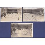 Gymnastic - Colombia - 1937 Gymnastic Display postcard size photos (3). Pyramide Leo XIII,