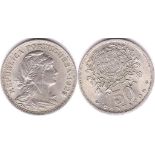 Portugal 1929 50 Centavos, UNC, Scarce in this grade, KM 577