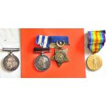 Victorian Egypt Medal and WWI Father Son set including: The Egypt Medal with 'Suakin 1885' Clasp and