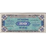 Germany - 1944 Fifty Marks Allied Occupation World War II, Ref: P196a, Grade GVF