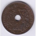 French Indo-China 1896A Cent, KM 8 AUNC with lustre