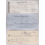 Cheques - Norwich Crown Bank 1868, for Haveys & Hudsons, another Norwich and Norfolk Bank 1868 for