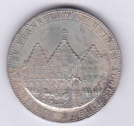 Germany (Frankfurt) 1863 Thaler, KM 372, AUNC some lustre - Image 2 of 2