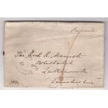 Oxfordshire 1840 Mourning Letter Balliol Collete to Father, Rev R. Marriott - m/s Pretoria 1 rate,