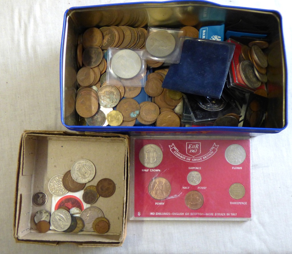 Mixed Coinage in tins, boxes etc (100's)