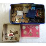 Mixed Coinage in tins, boxes etc (100's)