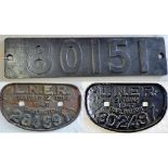 Railway Plates-Iron-Sign 8015-LNER 1947 Darlington 302437-painted-origual LNER standard 12 Ton-