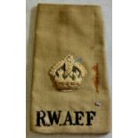 Royal West African Frontier Force (RWAFF) Officers Shoulder Slip on Epaulette. An unusual