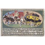 Austria 1911 Official Postcard-Vienna International Postal Exhibition - Chromo Card depicted on Mail